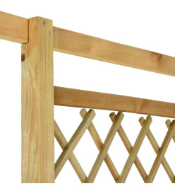 Pergola d'angle avec banc 166x81x174 cm Bois de pin imprégné