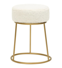 Tabouret rond Blanc Molleton