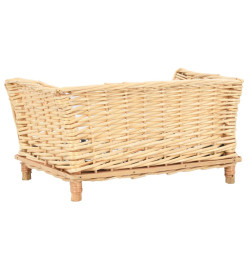 Panier pour chiens avec coussin 50x33x30 cm Saule naturel