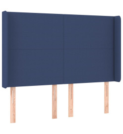 Sommier tapissier avec matelas et LED Bleu 140x190 cm Tissu