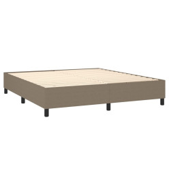 Sommier tapissier avec matelas et LED Taupe 160x200 cm Tissu