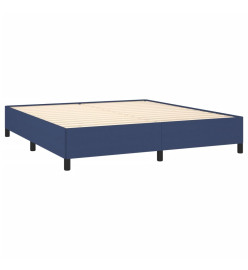 Lit à sommier tapissier avec matelas Bleu 160x200 cm Tissu