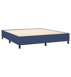 Lit à sommier tapissier avec matelas Bleu 160x200 cm Tissu