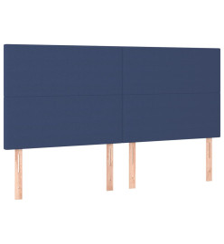 Lit à sommier tapissier avec matelas Bleu 160x200 cm Tissu
