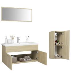 Ensemble de meubles de salle de bain Chêne sonoma Aggloméré