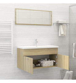 Ensemble de meubles de salle de bain Chêne sonoma Aggloméré