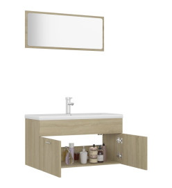 Ensemble de meubles de salle de bain Chêne sonoma Aggloméré