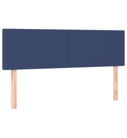 Lit à sommier tapissier avec matelas Bleu 140x190 cm Tissu