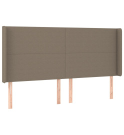Sommier tapissier avec matelas et LED Taupe 160x200 cm Tissu