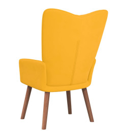 Chaise de relaxation Jaune moutarde Velours