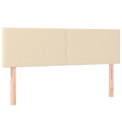 Sommier tapissier avec matelas et LED Crème 140x190 cm Tissu