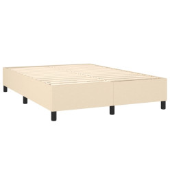 Lit à sommier tapissier avec matelas Crème 140x190 cm Tissu