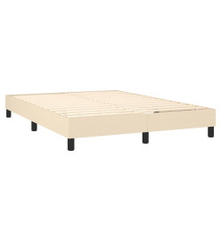 Lit à sommier tapissier avec matelas Crème 140x190 cm Tissu
