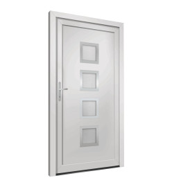 Porte d'entrée Blanc 108x208 cm PVC