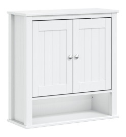 Armoire murale de salle de bain BERG blanc bois massif