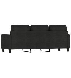 Canapé à 3 places Noir 180 cm Tissu