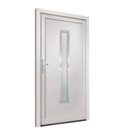 Porte d'entrée Blanc 108x208 cm PVC