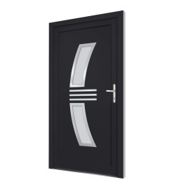 Porte d'entrée anthracite 88x200 cm PVC