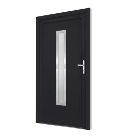 Porte d'entrée anthracite 88x200 cm PVC