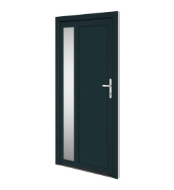 Porte d'entrée anthracite 108x208 cm PVC