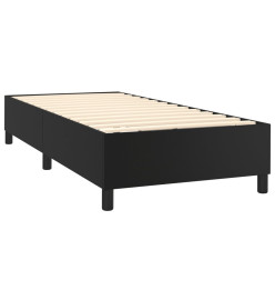 Sommier tapissier avec matelas et LED Noir 90x200 cm Similicuir