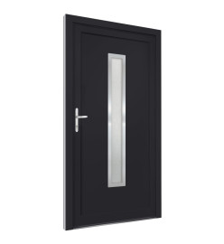 Porte d'entrée anthracite 108x200 cm PVC