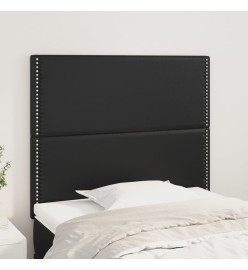 Têtes de lit 2 pcs Noir 90x5x78/88 cm Similicuir