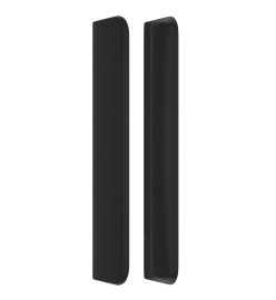 Tête de lit avec oreilles Noir 183x16x118/128 cm Similicuir