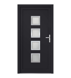 Porte d'entrée anthracite 108x200 cm PVC