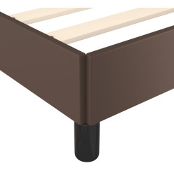 Cadre de lit avec tête de lit Marron 200x200 cm Similicuir