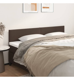 Têtes de lit 2 pcs Marron 100x5x78/88 cm Similicuir