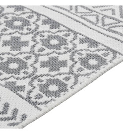 Tapis Gris et blanc 100x200 cm Coton