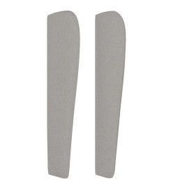 Tête de lit avec oreilles Gris clair 147x23x118/128 cm Tissu