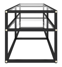 Meuble TV Transparent 140x40x40,5 cm Verre trempé