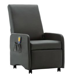 Fauteuil inclinable de massage Gris Similicuir