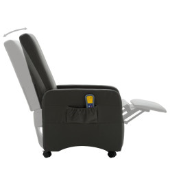 Fauteuil inclinable de massage Gris Similicuir