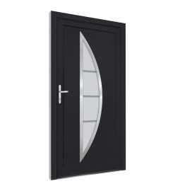 Porte d'entrée anthracite 108x208 cm PVC