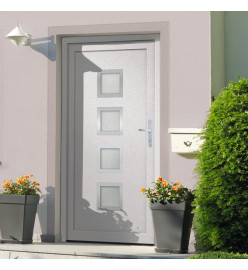 Porte d'entrée Blanc 98x208 cm PVC