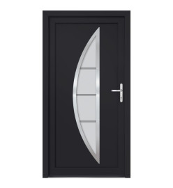 Porte d'entrée anthracite 108x208 cm PVC