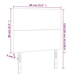 Têtes de lit 2 pcs Noir 80x5x78/88 cm Velours