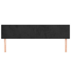 Têtes de lit 2 pcs Noir 80x5x78/88 cm Velours