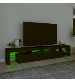 Meuble TV avec lumières LED Noir 230x36,5x40 cm