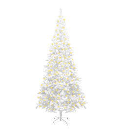 Arbre de Noël artificiel pré-éclairé L 240 cm blanc