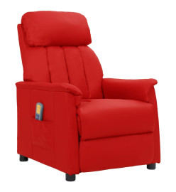 Fauteuil de massage Rouge bordeaux Similicuir