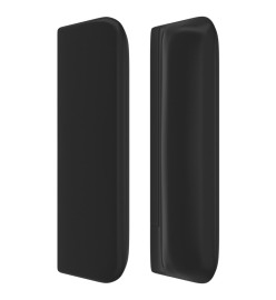 Tête de lit avec oreilles Noir 163x16x78/88 cm Similicuir
