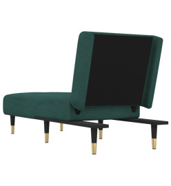 Chaise longue vert foncé velours