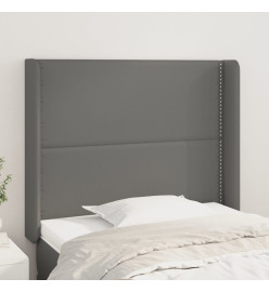 Tête de lit avec oreilles Gris 83x16x118/128 cm Similicuir