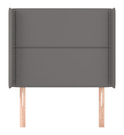 Tête de lit avec oreilles Gris 83x16x118/128 cm Similicuir