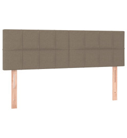 Lit à sommier tapissier avec matelas Taupe 140x190 cm Tissu