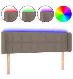 Tête de lit à LED Taupe 147x16x78/88 cm Tissu